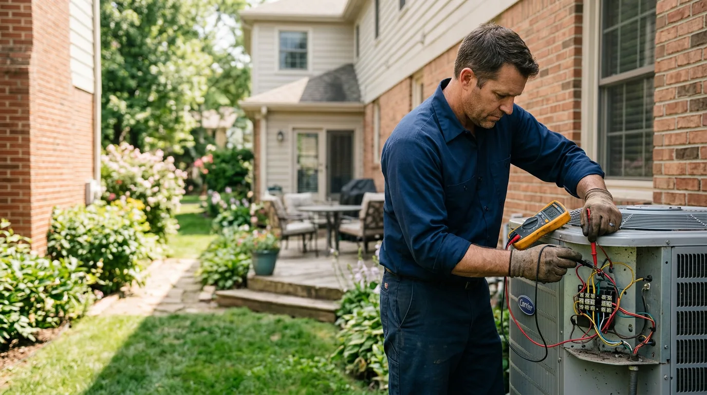 HVAC technician working near Champlain, VA